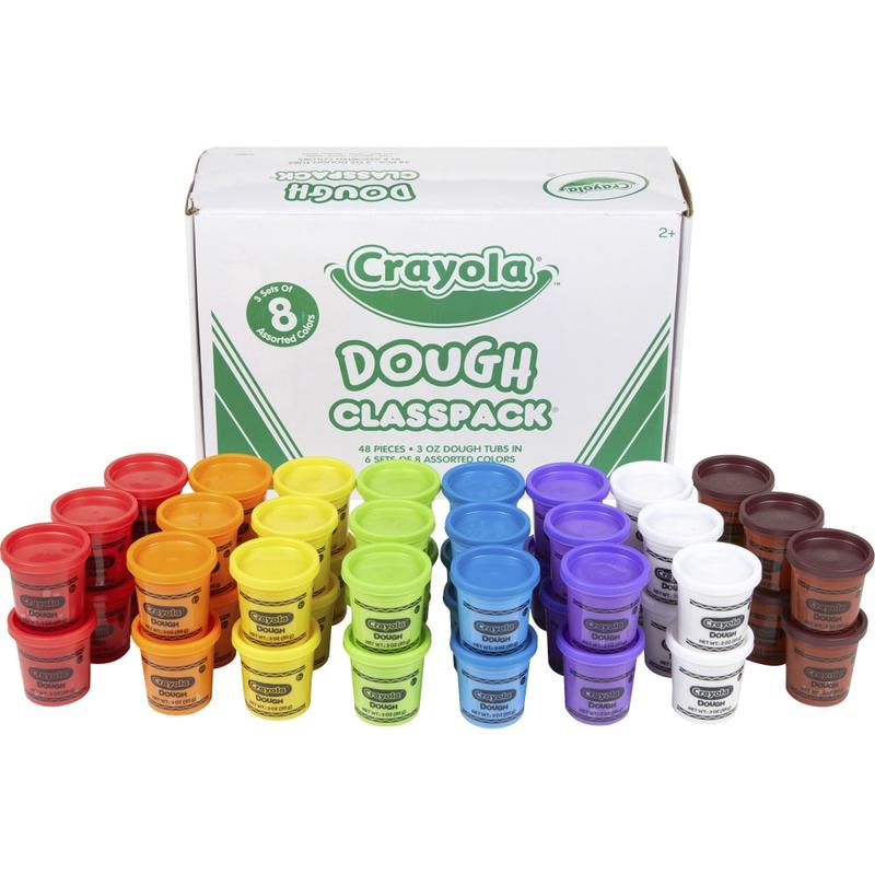 Crayola Dough Classpack Canisters, Assorted Colors, Pack Of 48 Canisters (Min Order Qty 2) MPN:570174
