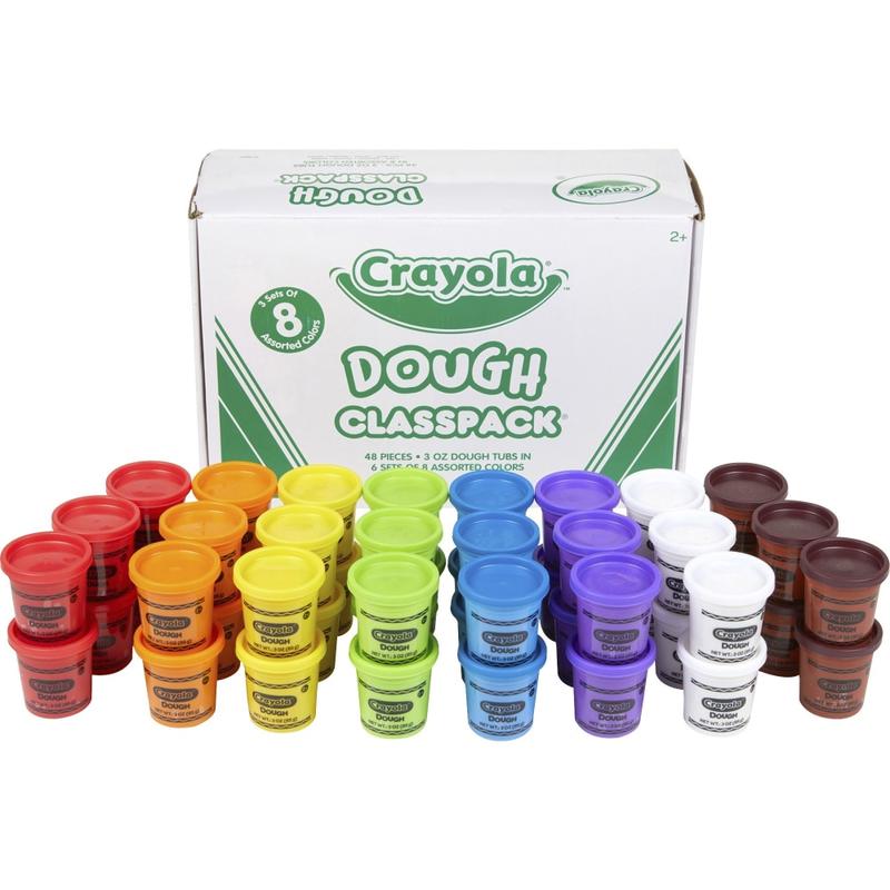 Crayola Dough Classpack Canisters, Assorted Colors, Pack Of 48 Canisters MPN:570174