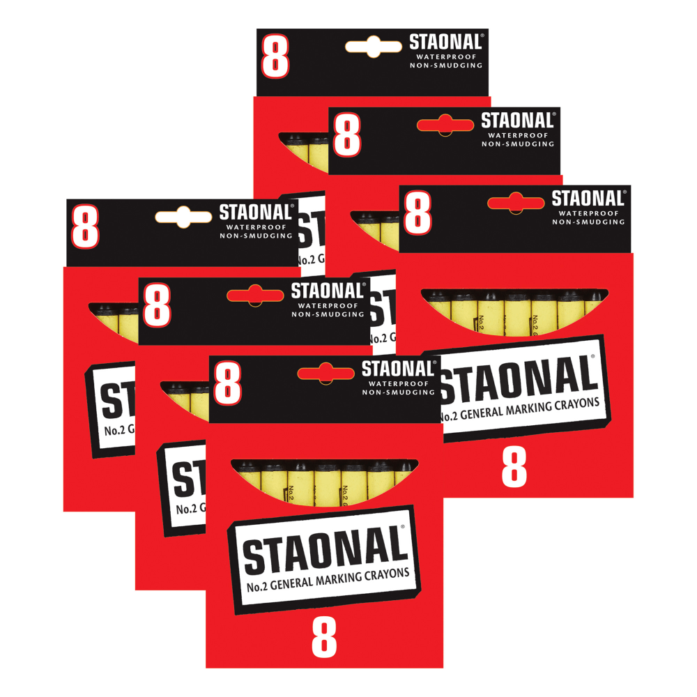 Crayola Staonal Marking Crayons, Black, 8 Per Pack, Set Of 6 Packs MPN:BIN520002051-6