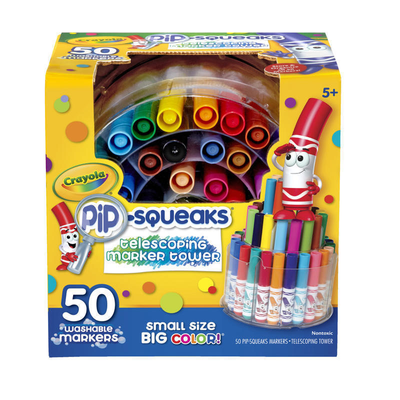 Crayola Pip-Squeaks Markers With Tower Storage Case, Assorted Colors, Pack Of 50 MPN:58-8750