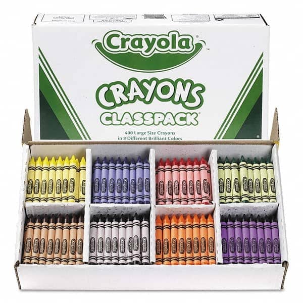 All Purpose Wax Crayon Marker: Black, Blue, Brown, Green, Orange, Red, Violet & Yellow, Wax-Based, Standard Point MPN:CYO528038
