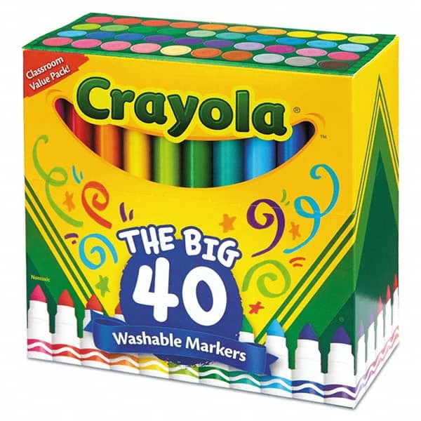 Washable Marker: Assorted Color, Water-Based, Broad Point MPN:CYO587858