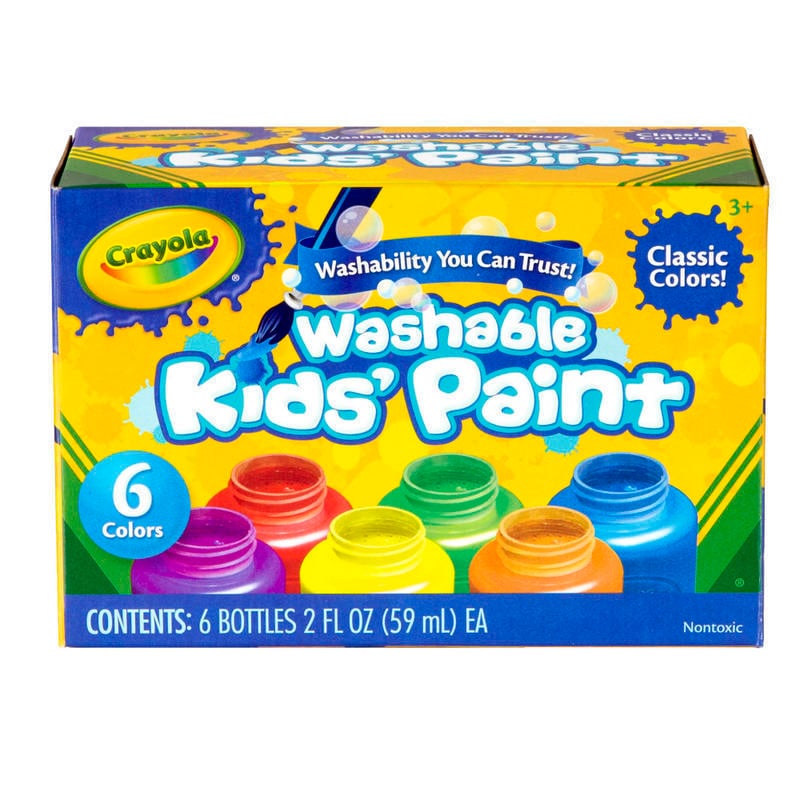 Crayola Washable Paint, 2 Oz, Pack Of 6 (Min Order Qty 14) MPN:54-1204