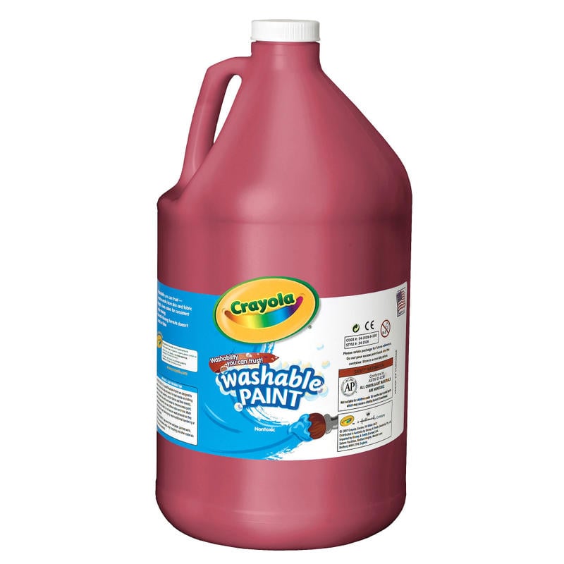 Crayola Washable Paint, Red, Gallon MPN:54-2128-038