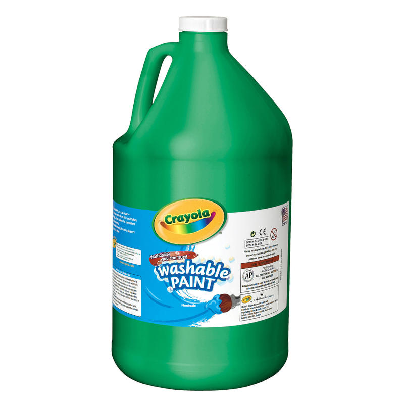 Crayola Washable Paint, Green, Gallon MPN:54-2128-044