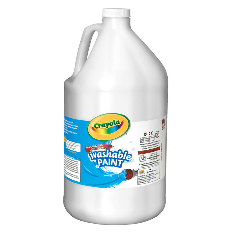 Crayola Washable Paint, White, Gallon MPN:54-2128-053