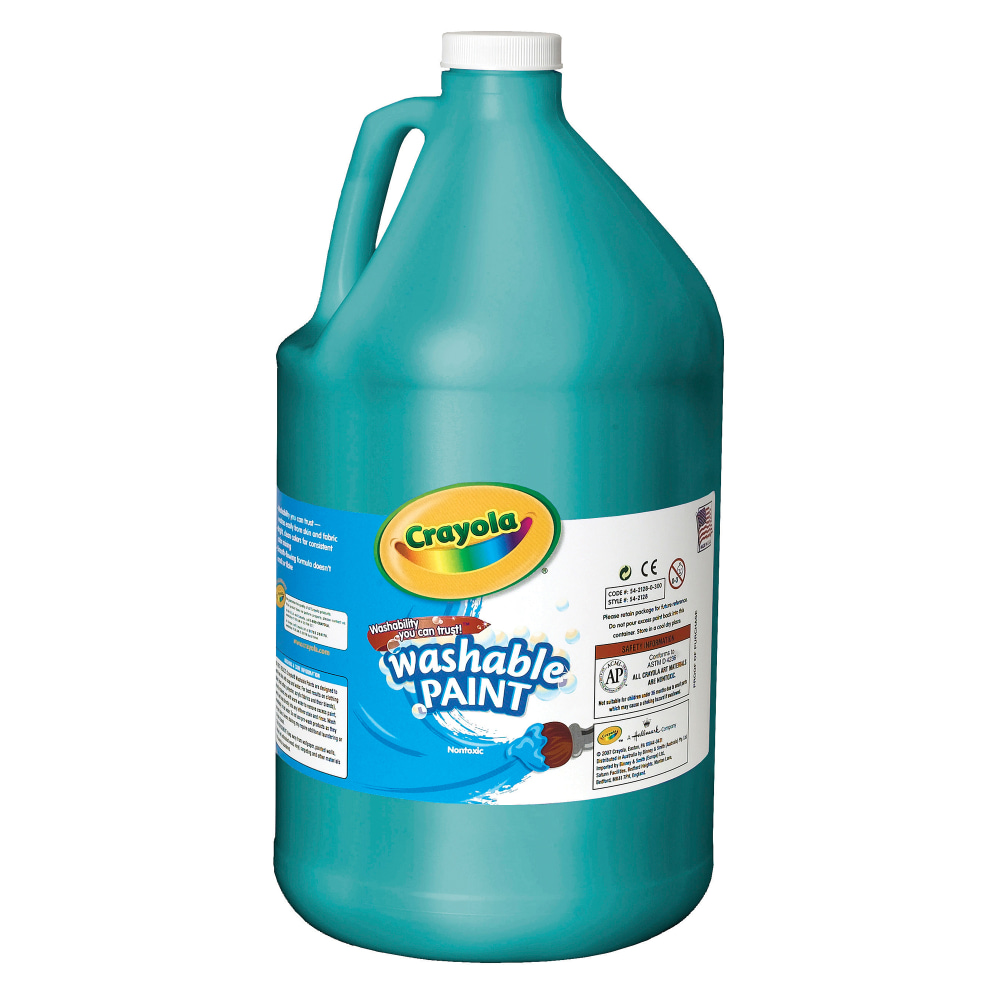 Crayola Washable Paint, Turquoise, Gallon MPN:54212848