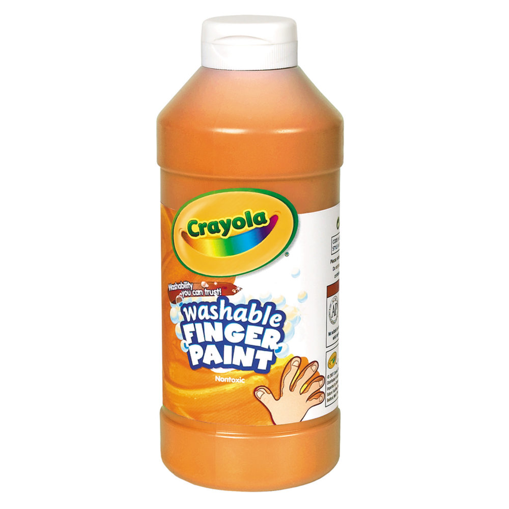 Crayola Washable Finger Paint, 16 Oz., Orange MPN:551316036