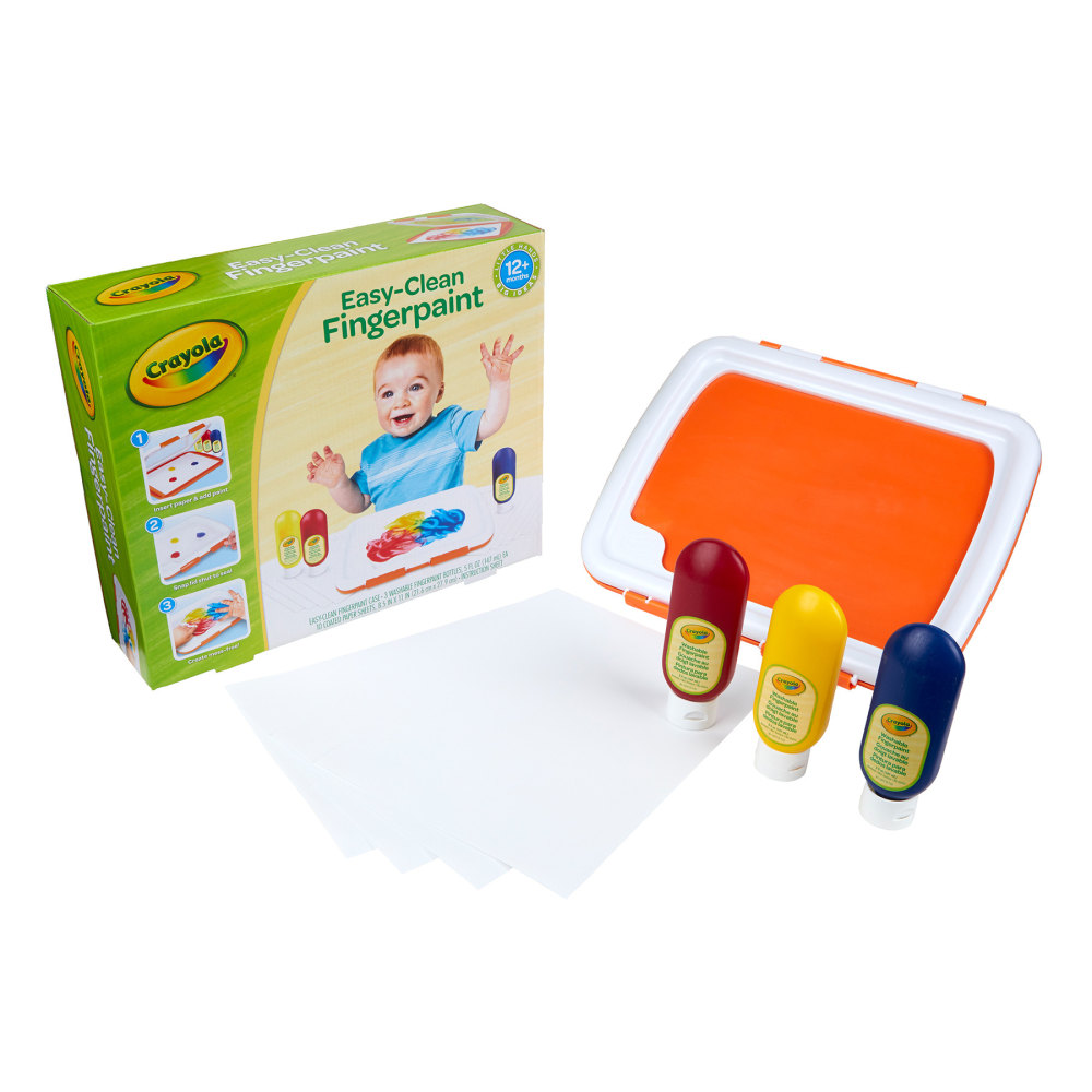 Crayola Easy-Clean Finger Paint Set, Assorted Colors MPN:BIN811477