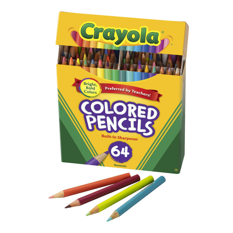 Crayola Kids Color Choice Short Color Pencil Set, Box Of 64 MPN:68-3364