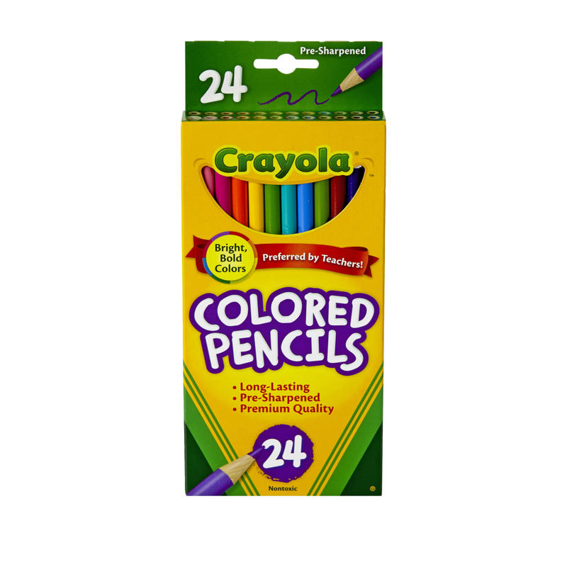 Crayola Colored Pencils, Assorted Colors, Box Of 24 Color Pencils MPN:68-4024