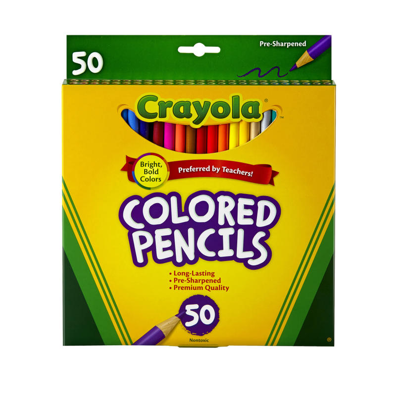 Crayola Colored Pencils  Assorted Colors  Box Of 50 Color Pencils MPN:68-4050