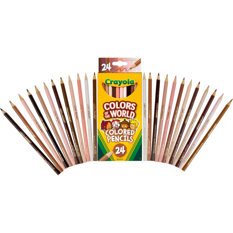 Crayola Color Of The World Colored Pencils, 3 mm, Assorted Colors, Pack Of 24 Pencils MPN:68-4607