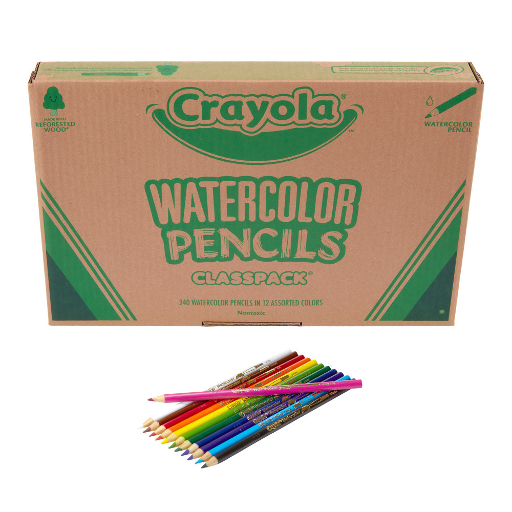 Crayola Watercolor Colored Pencils, Assorted Colors, Classpack Of 240 Pencils MPN:BIN687507