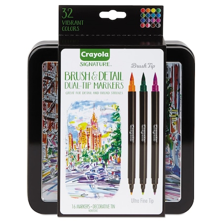 Art Marker Set, Assorted, Capped, PK16 MPN:586501