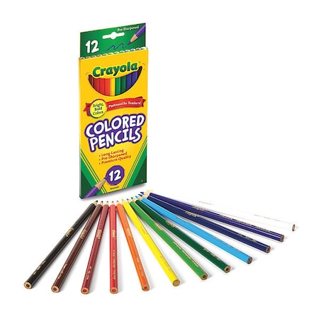Colored Pencil, Assorted, 2B, PK12 MPN:684012