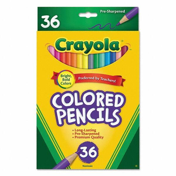 Color Pencil: 3.3 mm Tip, Assorted Colors MPN:CYO684036
