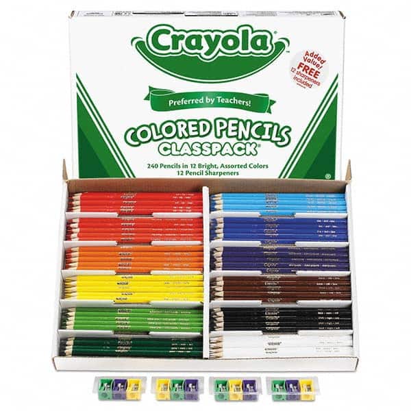 Color Pencil: 3.3 mm Tip, Assorted Colors MPN:CYO688024