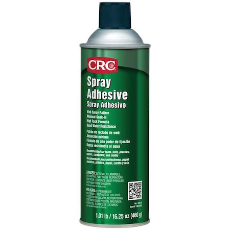 Spray Adhesive, White, 24 oz, Aerosol Can MPN:03018