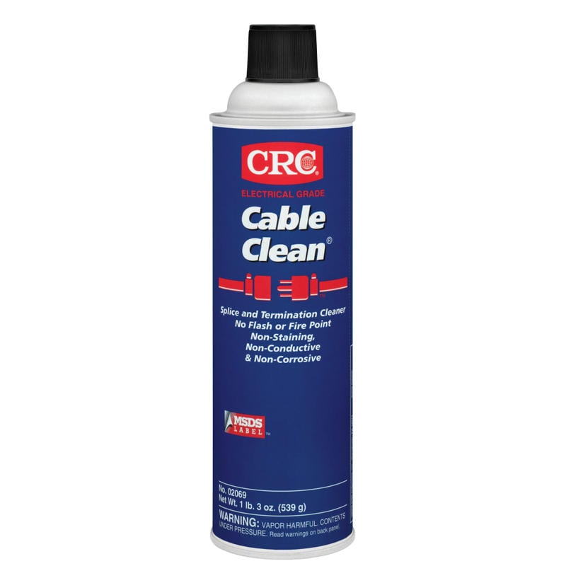 CRC Cable Clean High Voltage Splice Cleaner, 20 Oz Can, Case Of 12 MPN:02069