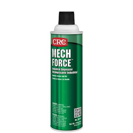 MECH FORCE Industrial Degreaser, 14 oz, Aerosol Spray Can, Ready To Use, Solvent Based, K1 MPN:03151