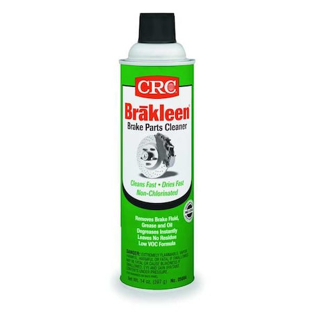 Brake Parts Cleaner, Brakleen, Aerosol, 14 oz, Solvent, Non-Chlorinated, Flammable MPN:05084