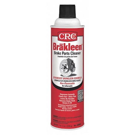 Brake Parts Cleaner, 19 oz, Aerosol Spray Can, Solvent, Chlorinated, Nonflammable, No VOC, Brown MPN:05089