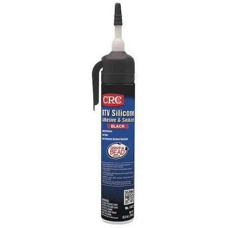 RTV Silicone Sealant, 6.5 oz, Black, Temp Range -30 to 450 Degrees F MPN:14072