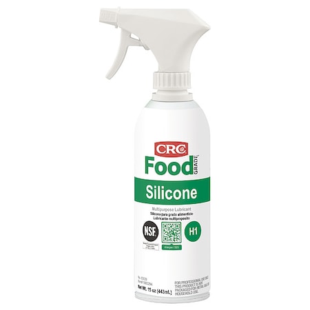 Multi-Purpose Food Grade Silicone Lubricant, H1 Food Grade, -40 to 400 Degree F, 16 Oz Non Aerosol MPN:03039