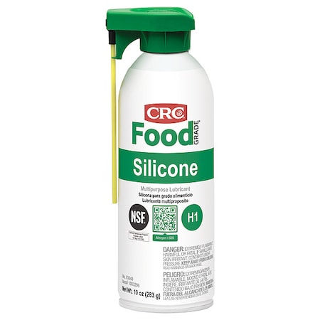 Multi-Purpose Food Grade Silicone Lubricant, H1 Food Grade, -40 to 400 Degree F, 10 oz, Aerosol Can MPN:03040