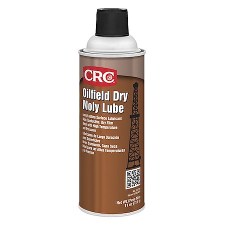 Oilfield Dry Molylube, Dry Film Lubricant, 11 oz, Aerosol Can, Molybdenum, Gray MPN:03284
