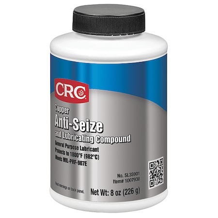 Anti-Seize, 8 oz., Copper, Brush Top Bottle MPN:SL35901