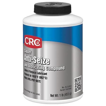 Anti-Seize, 16 oz, Copper, Brush Top Bottle MPN:SL35903
