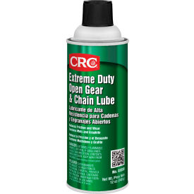 CRC Extreme Duty Open Gear and Chain Lube 12 Wt Oz Aerosol Petroleum Oil Black 03058 - Pkg Qty 12