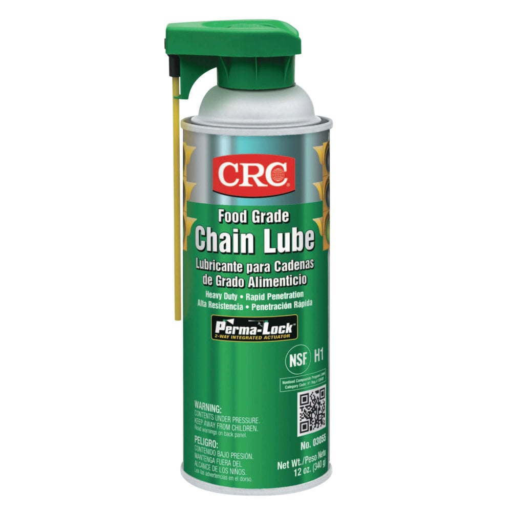 CRC Food-Grade Chain Lube, 16 Oz Aerosol Can, Pack of 12 MPN:03055
