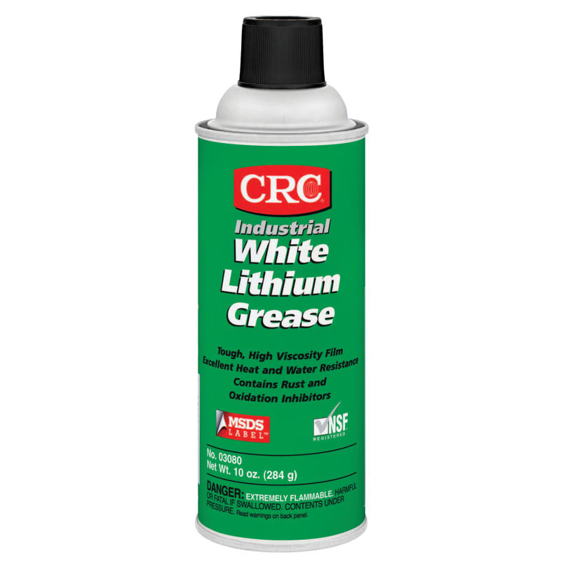 CRC NLGI Grade 2 Lithium Grease, 16 Oz Aerosol Cans, White, Pack Of 12 Cans MPN:03080