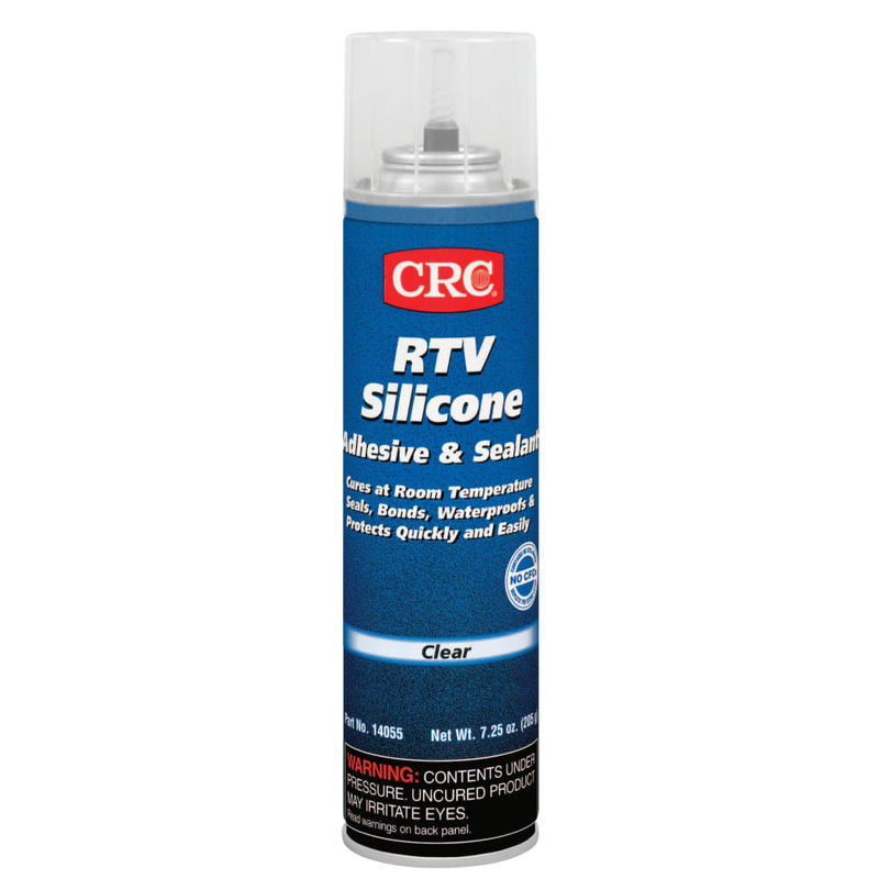 CRC RTV Silicone Adhesive/Sealants, 8 Oz Tube, Clear, Pack Of 12 Tubes MPN:14055