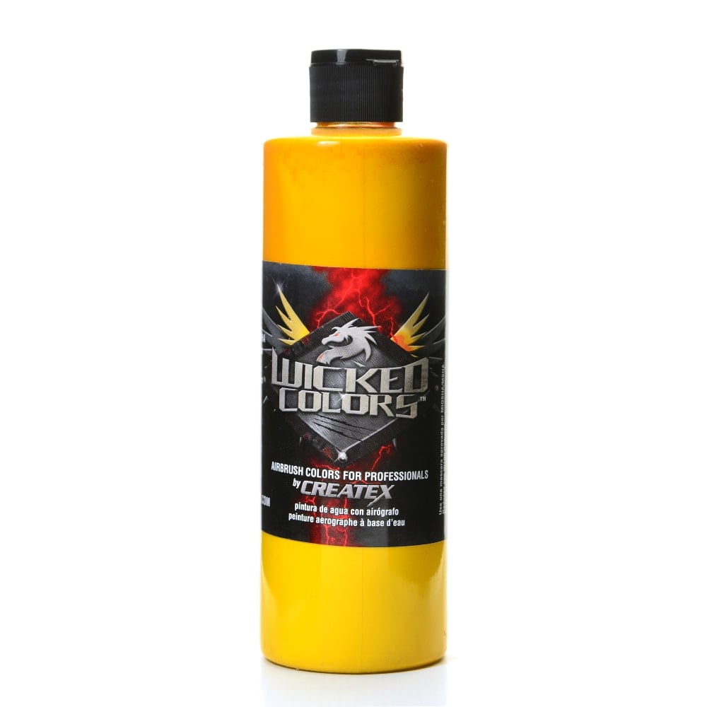 Createx Wicked Colors Airbrush Paint, 16 Oz, Golden Yellow MPN:W011-16