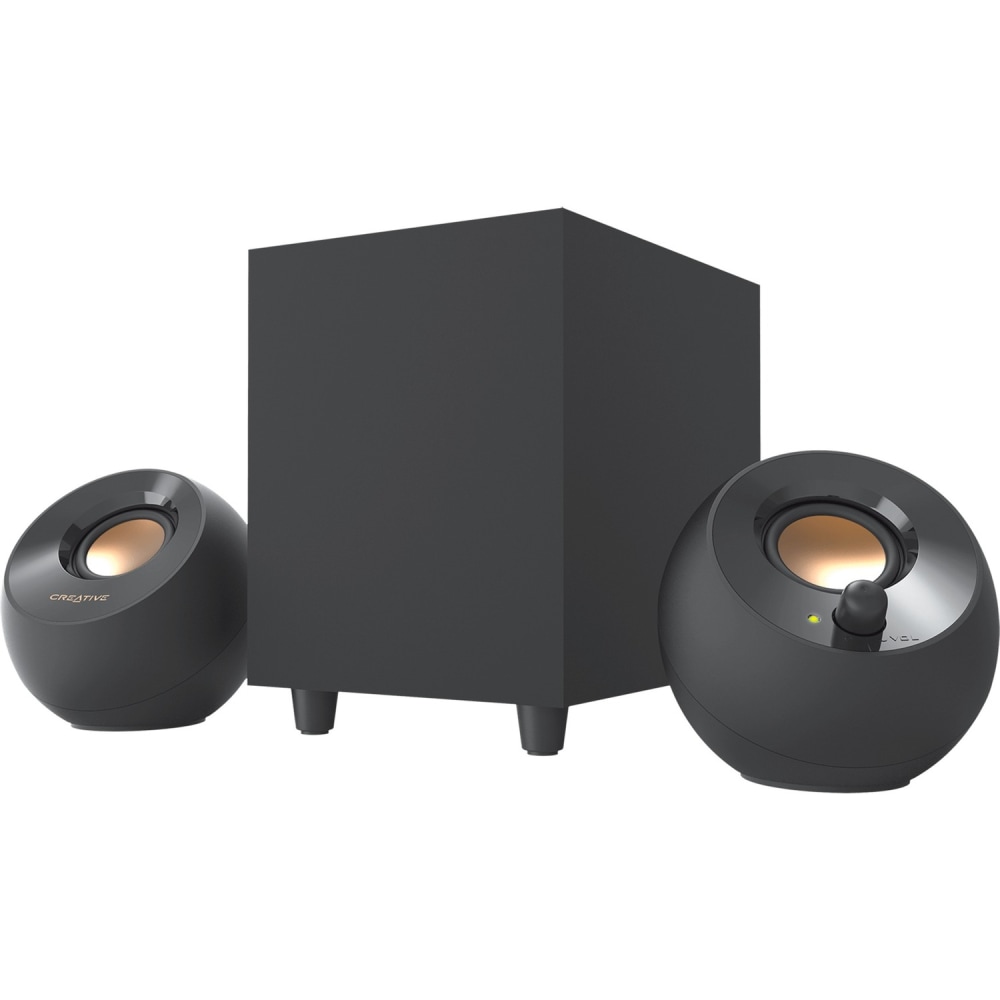 Creative Pebble Plus 2.1 Speaker System - 8 W RMS - Black - 50 Hz to 20 kHz MPN:51MF0480AA000