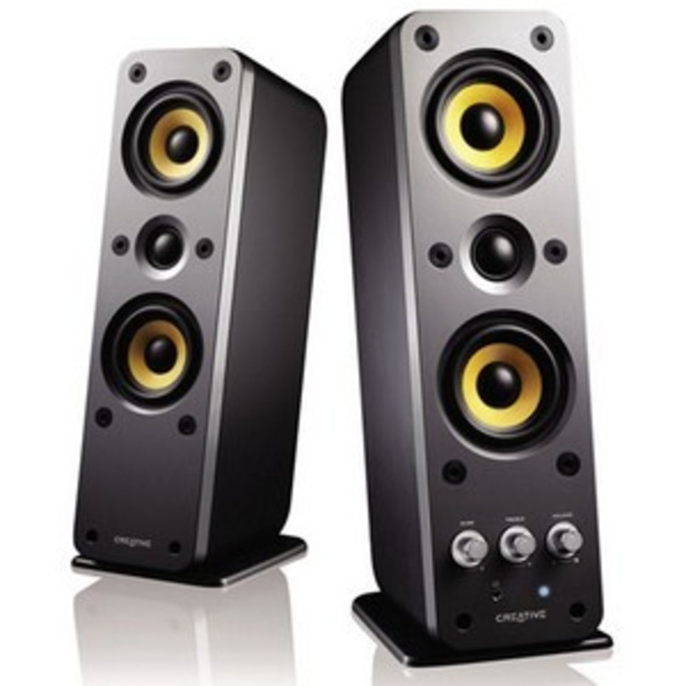 Creative GigaWorks T40 2.0 Speaker System - 32 W RMS - Glossy Black - 50 Hz to 20 kHz MPN:51MF1615AA002