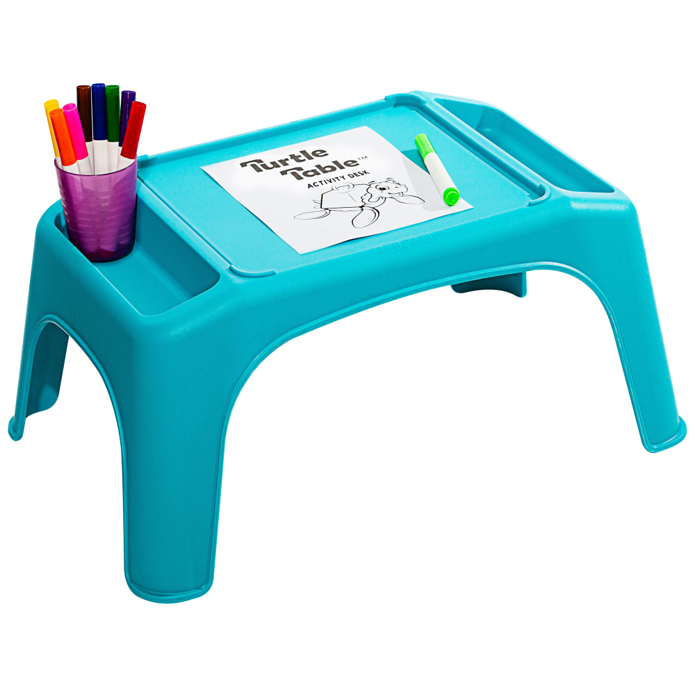 LapGear Turtle Table, 9-5/8inH x 22-7/16inW x 15-1/8inD, Blue MPN:20103