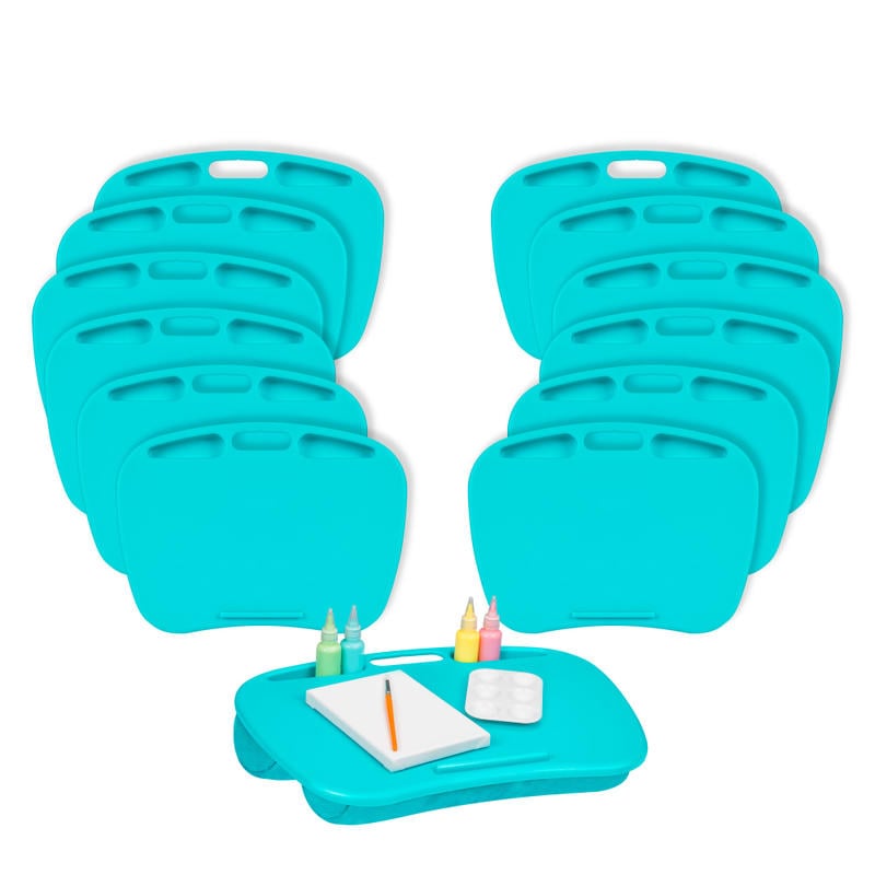 LapGear MyDesk Lap Desks, 18-1/2in x 19-15/16in, Turquoise, Pack Of 12 Desks MPN:44009