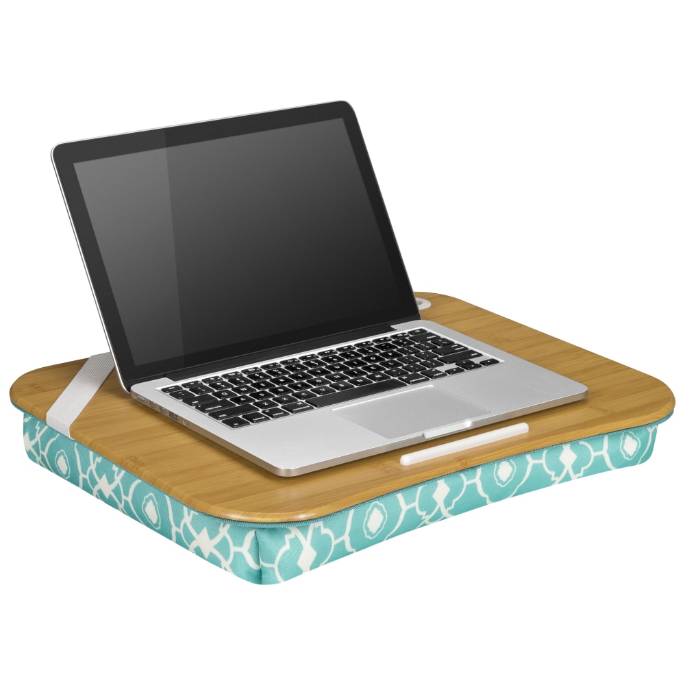 LapGear Designer Lap Desk, 17-3/4in x 13-3/4in, Aqua Trellis MPN:45422