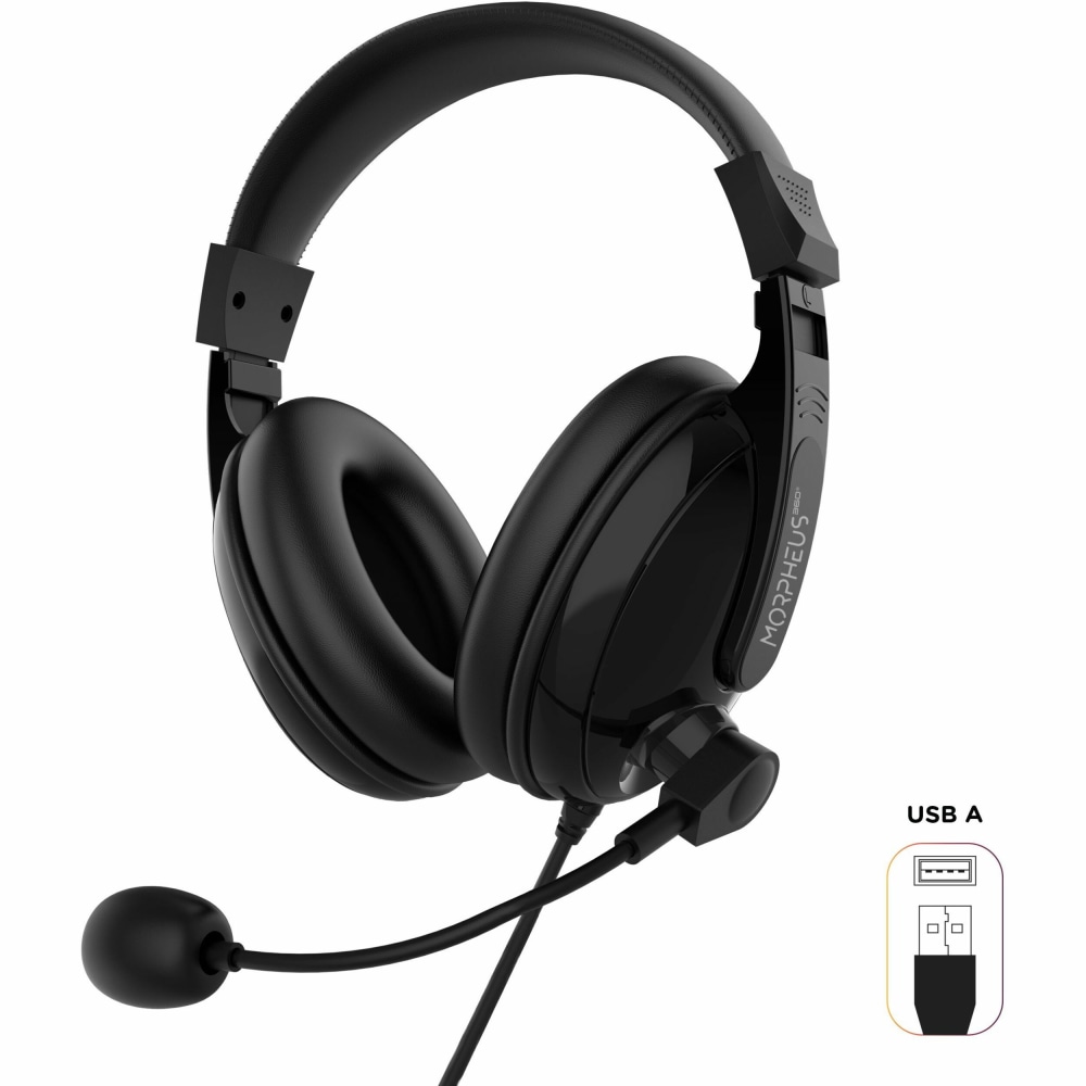 Morpheus 360 Deluxe Multimedia Stereo USB Headset - Adjustable Microphone - Lightweight Comfortable Design - HS3500SU MPN:HS3500SU