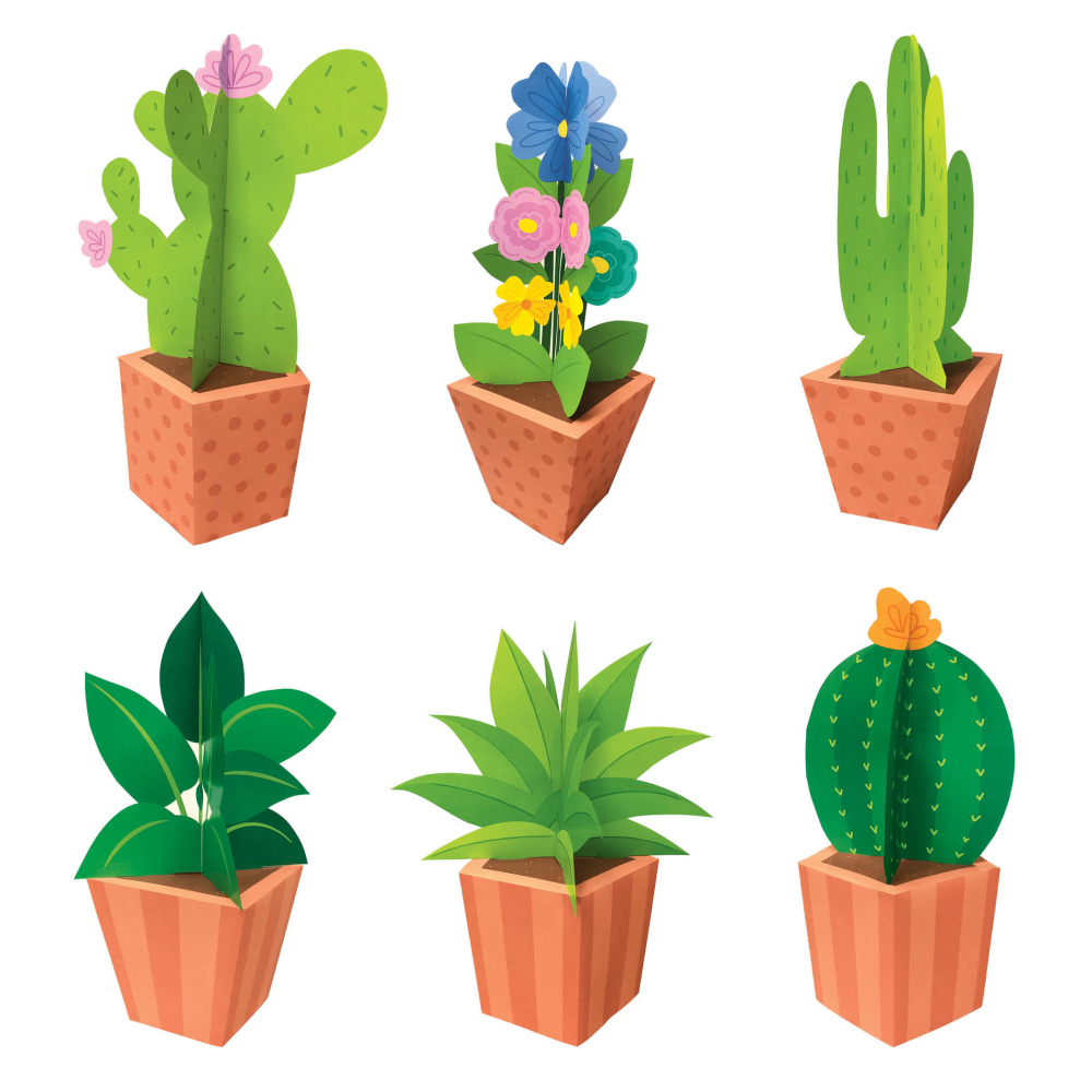 Creative Teaching Press Positively Plants 3-D POP Potted Plants 18-Piece Bulletin Board Set MPN:CTP104130