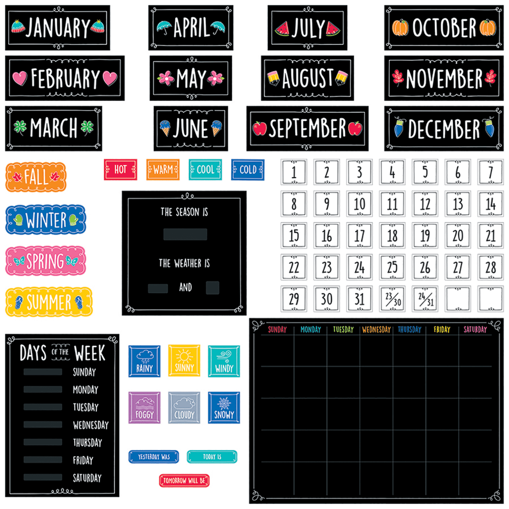 Creative Teaching Press Doodle Calendar 67-Piece Bulletin Board Set MPN:CTP10668