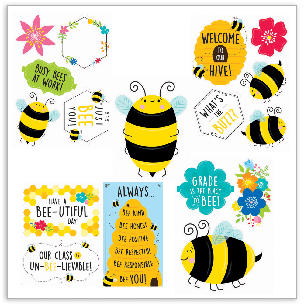 Creative Teaching Press Busy Bees 17-Piece Bulletin Board Set MPN:CTP10670
