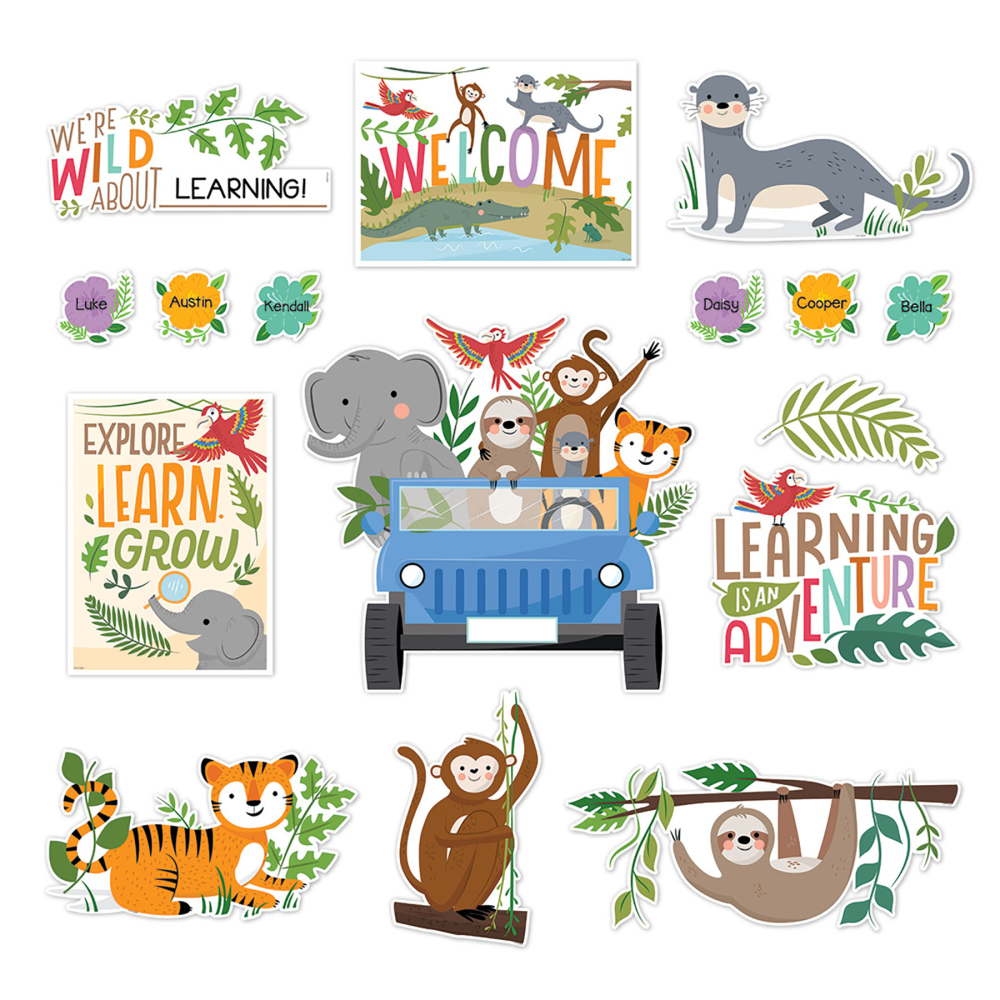 Creative Teaching Press Jungle Friends Bulletin Board Set, 48 Pieces MPN:CTP10917