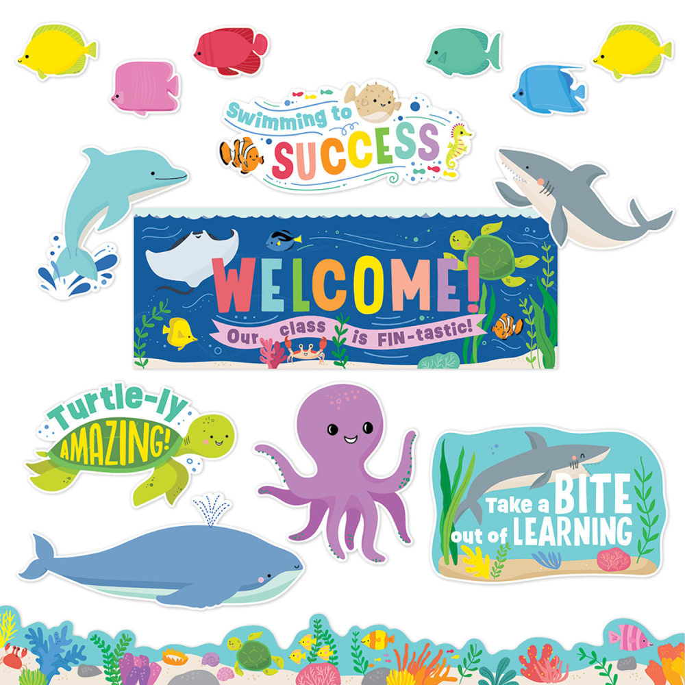 Creative Teaching Press Sea Friends Under the Sea Bulletin Board Set, 42 Pieces MPN:CTP10991