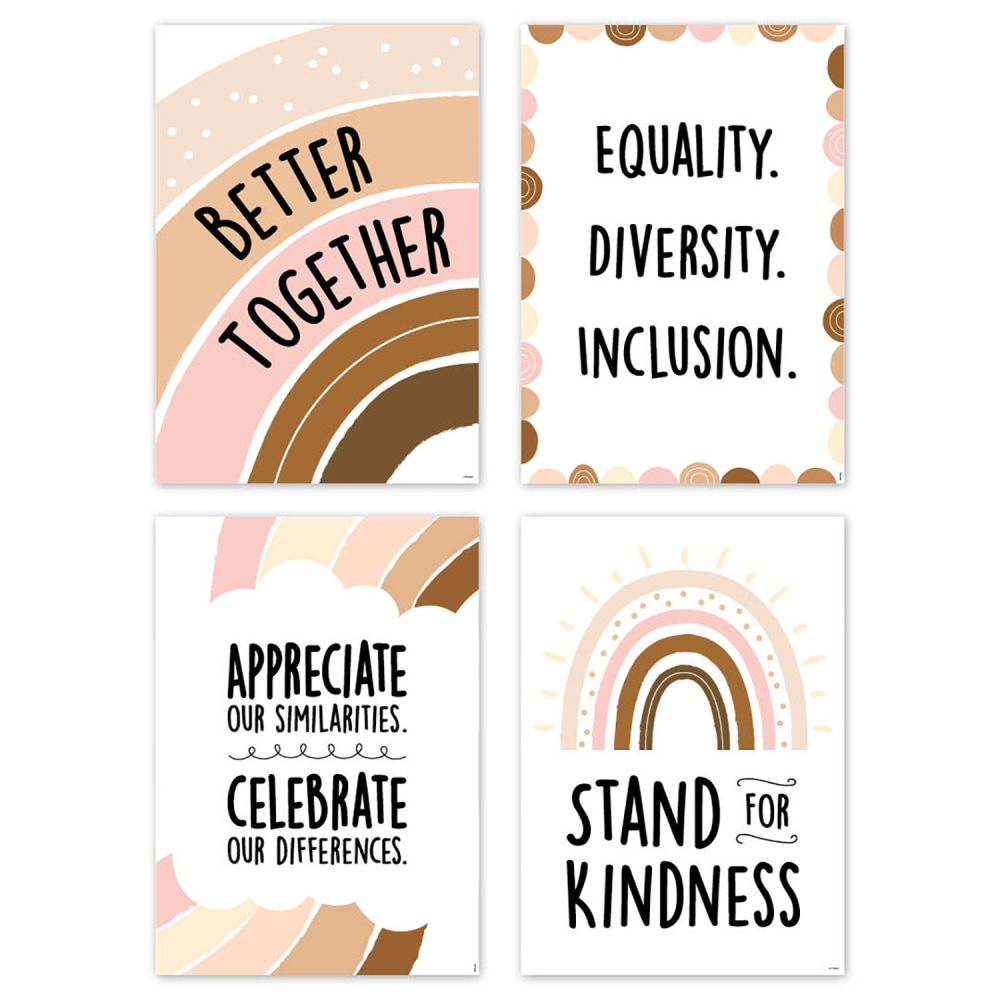 Creative Teaching Press Stand Together Inspire U Posters, 13-3/8in x 19in, Set Of 4 Posters MPN:CTP10610